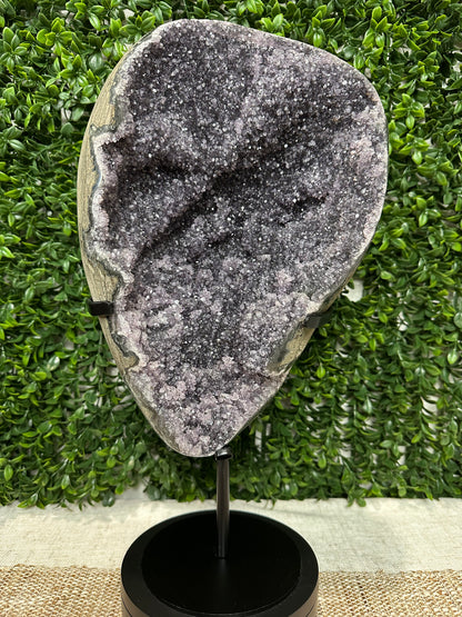 Druzy Amethyst Statement Piece W/Stand (1)