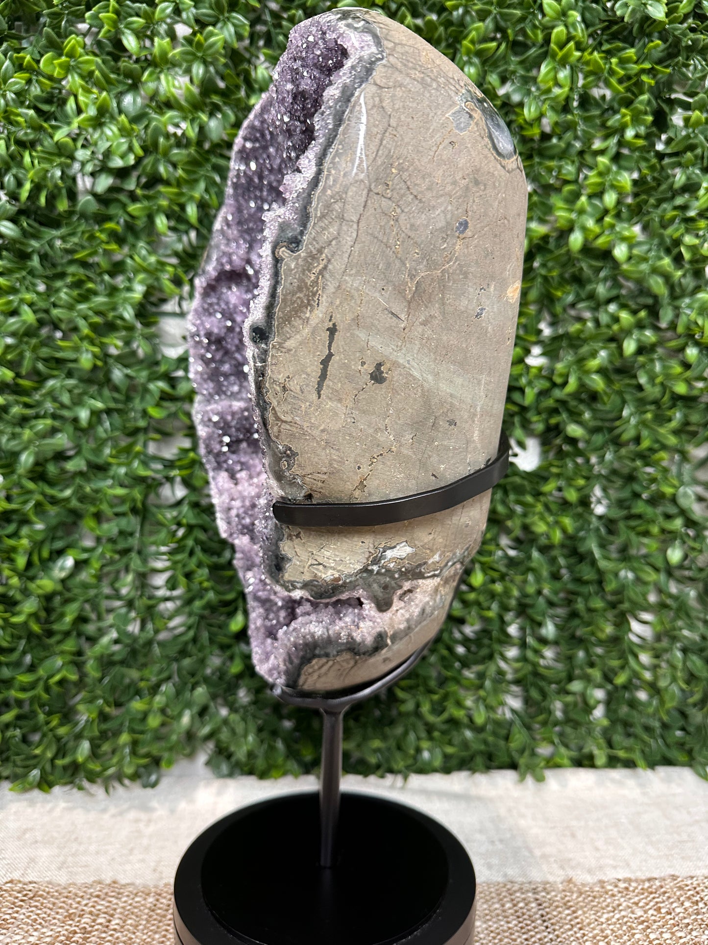 Druzy Amethyst Statement Piece W/Stand (1)