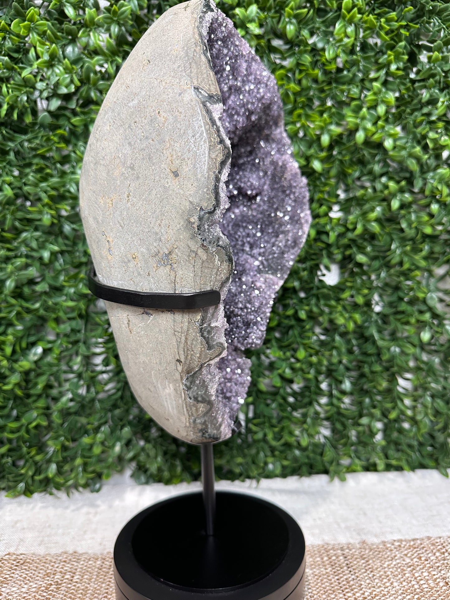 Druzy Amethyst Statement Piece W/Stand (1)