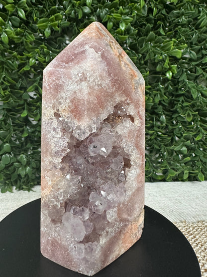 Druzy Pink Amethyst Tower (11 )