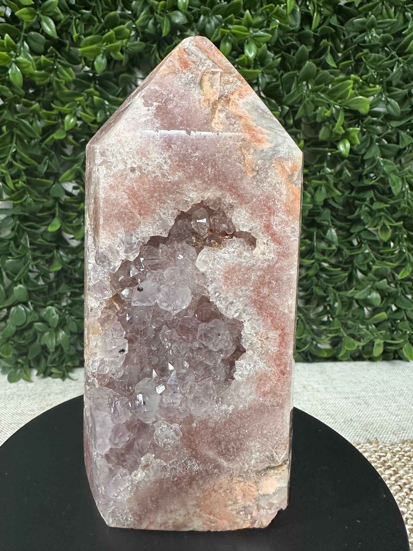 Druzy Pink Amethyst Tower (11 )