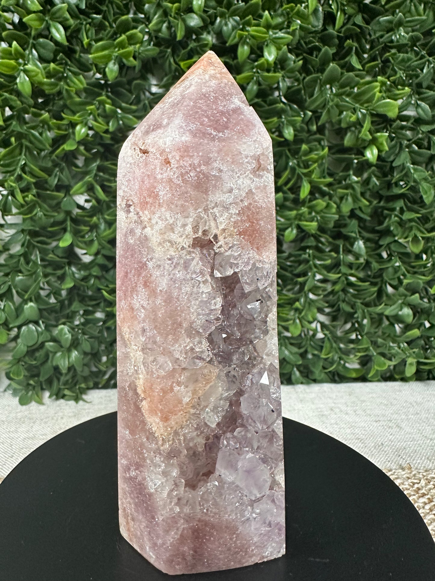 Druzy Pink Amethyst Tower (11 )