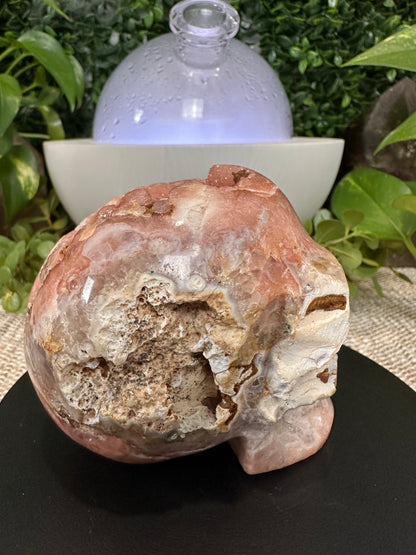 Druzy Pink Amethyst Skull Carving (13)