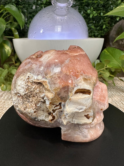 Druzy Pink Amethyst Skull Carving (13)