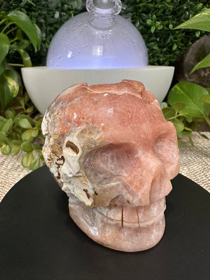 Druzy Pink Amethyst Skull Carving (13)