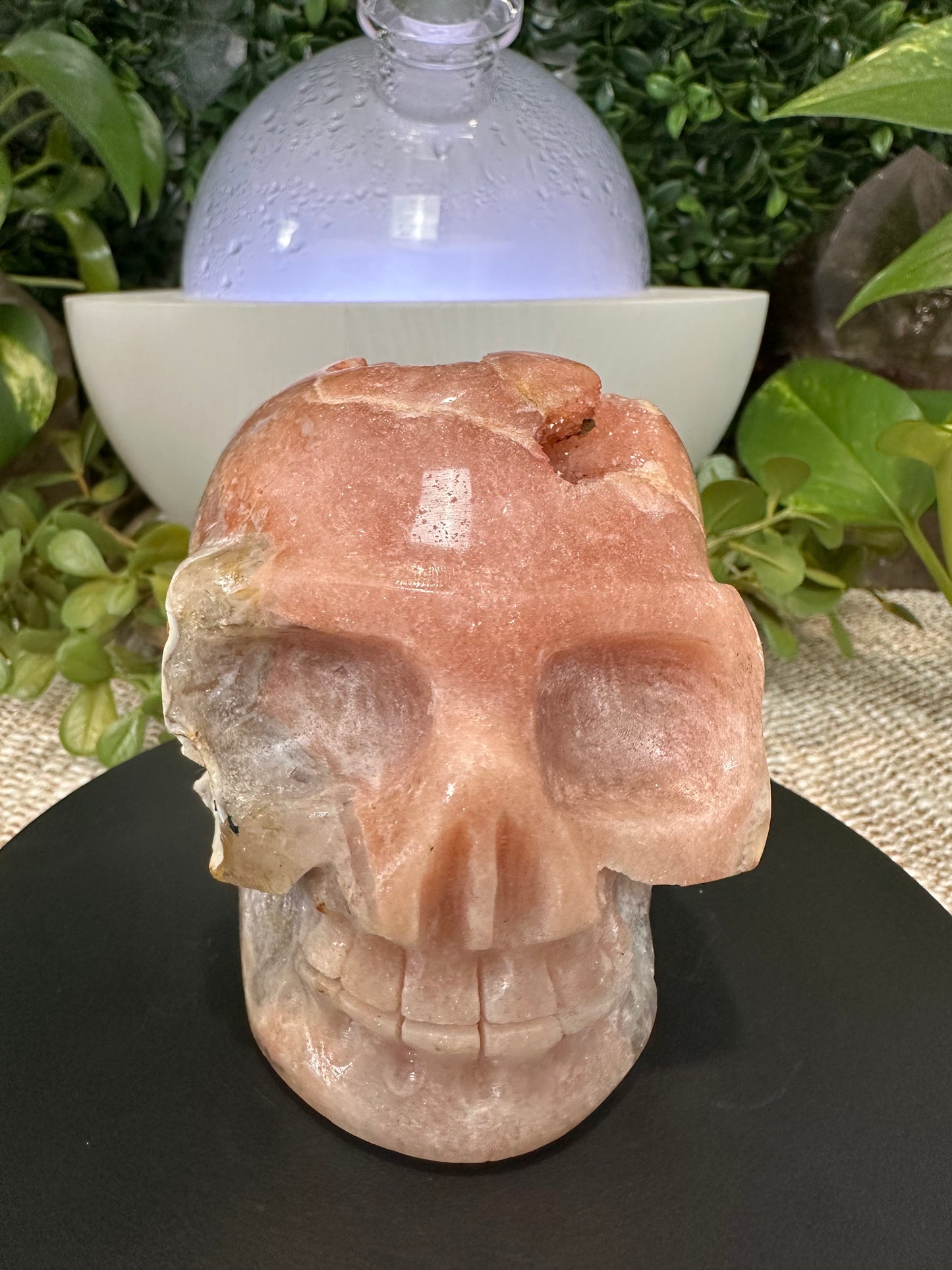 Druzy Pink Amethyst Skull Carving (13)