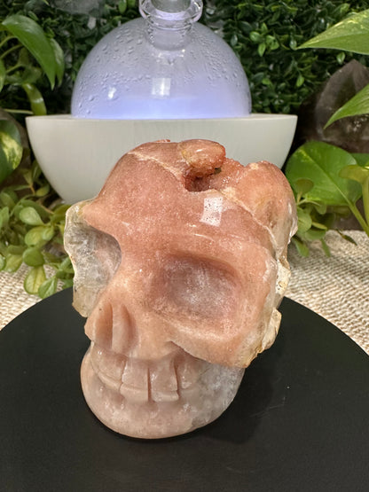 Druzy Pink Amethyst Skull Carving (13)