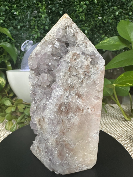 Druzy Pink Amethyst Tower (15)