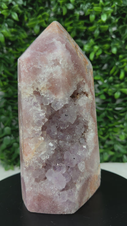 Druzy Pink Amethyst Tower (11 )